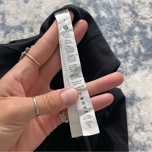 Lululemon Align Onesie 8" Athletic One Piece Romper Workout Bodysuit Black 2 - Picture 9 of 12